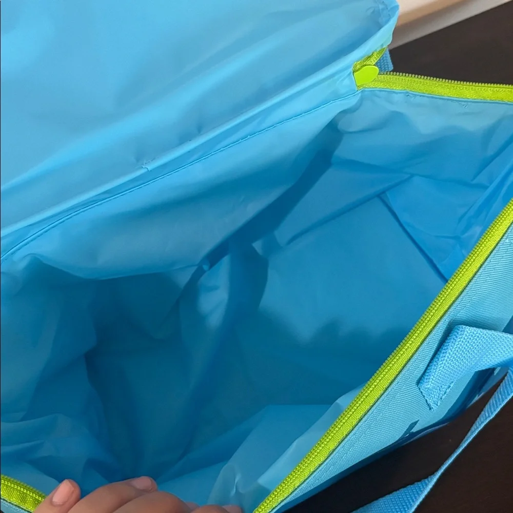 🆕 NWT Trader Joe’s Insulated Mini Tote, Rare Find! Blue Color, Travel, Gifting